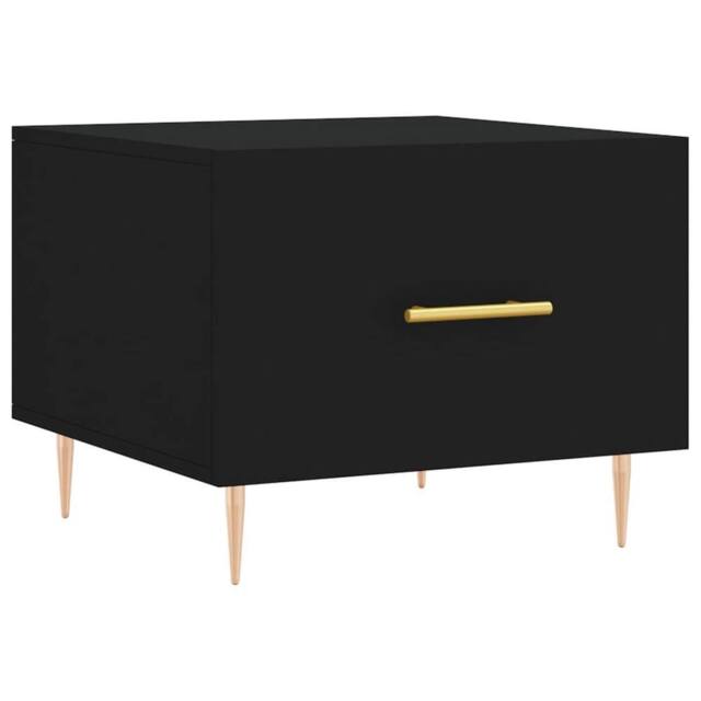 Berkfield Home Coffee Table Black 50x50x40 cm Engineered Wood - Size: 50 x 50 x 40 cm - image 1