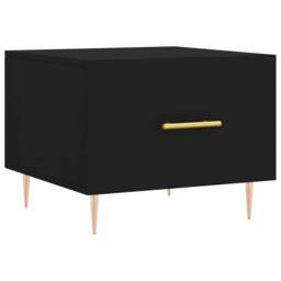Berkfield Home Coffee Table Black 50x50x40 cm Engineered Wood - Size: 50 x 50 x 40 cm - thumbnail 1