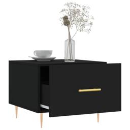 Berkfield Home Coffee Table Black 50x50x40 cm Engineered Wood - Size: 50 x 50 x 40 cm - thumbnail 4