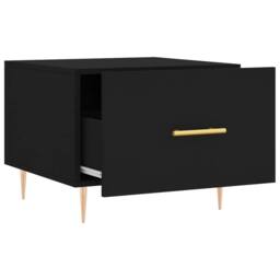 Berkfield Home Coffee Table Black 50x50x40 cm Engineered Wood - Size: 50 x 50 x 40 cm - thumbnail 6