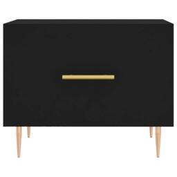 Berkfield Home Coffee Table Black 50x50x40 cm Engineered Wood - Size: 50 x 50 x 40 cm - thumbnail 5