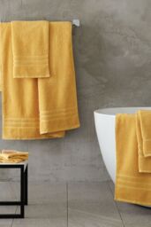 Catherine Lansfield 'Zero Twist' Face Cloth Pair in Yellow - thumbnail 4