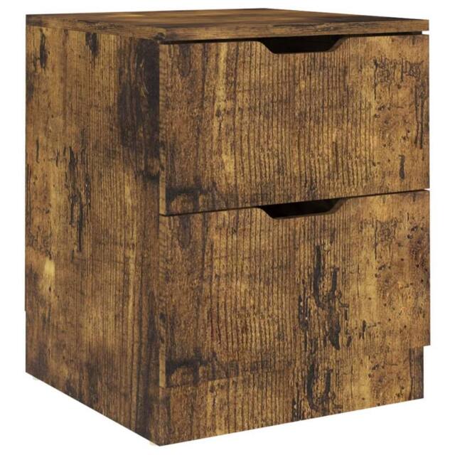 Berkfield Home Elegant Bedside Cabinets 2 pcs Smoked Oak 40x40x50 cm Engineered Wood in Brown - Size: 40 x 40 x 50 cm - image 1