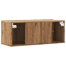 Berkfield Home Wall Mounted TV Cabinet Artisan Oak 80x30x30 cm Engineered Wood in Brown - Size: 80 x 30 x 30 cm - thumbnail 6