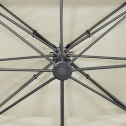 Berkfield Home Cantilever Garden Parasol with Double Top Sand 400x300 cm in Beige - thumbnail 7