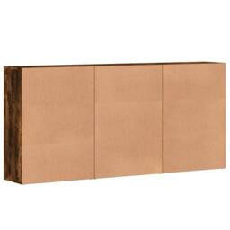 Berkfield Home Sideboards 3 pcs Smoked Oak 60x31x84 cm Engineered Wood in Brown - Size: 60 x 31 x 84 cm - thumbnail 6