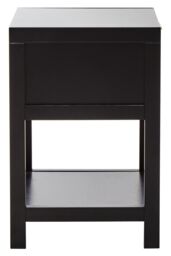 Orsina Rustic Black Wood Side Table, Functional Bed Side Table, Ample Storage Space Of Small Lounge Side Table - thumbnail 4