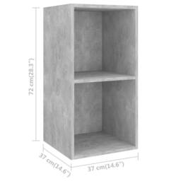 Berkfield Home 3 Piece TV Cabinet Set Concrete Grey Engineered Wood - thumbnail 6