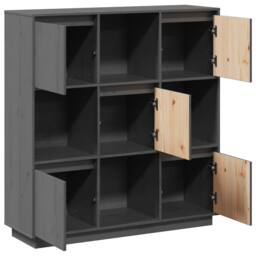 Berkfield Home Highboard Grey 110.5x35x117 cm Solid Wood Pine - thumbnail 7