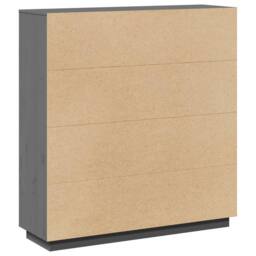 Berkfield Home Highboard Grey 110.5x35x117 cm Solid Wood Pine - thumbnail 9