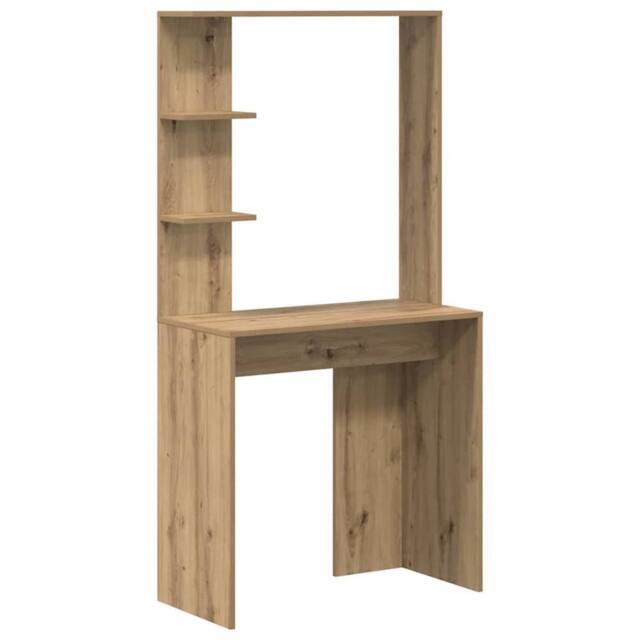 Berkfield Home Artisan Oak Writing Desk Artisan Oak Engineered Wood Standard in Brown - image 1