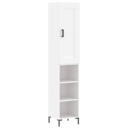 Berkfield Home Highboard White 34.5x34x180 cm Engineered Wood - thumbnail 3