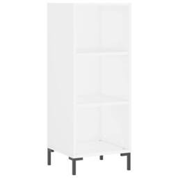 Berkfield Home Highboard White 34.5x34x180 cm Engineered Wood - thumbnail 5
