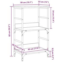 Berkfield Home Classic Book Cabinet Old Wood 50x33x82 cm Engineered Wood in Brown - Size: 50 x 33 x 82 cm - thumbnail 9