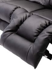 More4Homes Caesar Electric Recliner Bonded Leather 1+3 Seater Sofa Set in Black - thumbnail 7