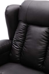 More4Homes Caesar Electric Recliner Bonded Leather 1+3 Seater Sofa Set in Black - thumbnail 5