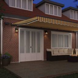 Berkfield Home Manual Retractable Awning with LED Multicolour Stripe 600x300 cm