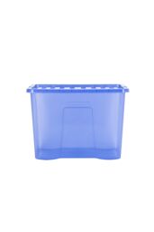 Wham Crystal 8 x 80L Stackable Plastic Storage Boxes with Lids in Blue - thumbnail 3