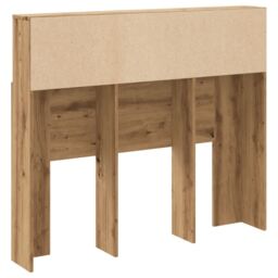 Berkfield Home Headboard Cabinet Artisian Oak 120x19x103.5 cm Engineered Wood in Brown - thumbnail 6