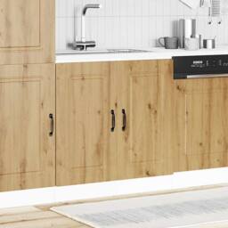 Berkfield Home Sink Base Cabinet Kalmar Artisan Oak 80x46x81.5 cm Engineered Wood in Brown - thumbnail 3