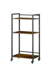 ERGOVEXA 3-Tier Printer Stand, Rolling Trolley with Adjustable in Brown - thumbnail 3