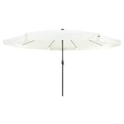 Berkfield Home Garden Parasol with LED Lights 395x245 cm Sand White in Off-White - thumbnail 4