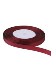Neel Blue Double Sided Satin Polyester Ribbon Roll, 15mm x 10 Metres in Burgundy