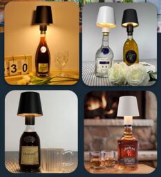 Obasyhig RGB Style 2 Plug-in Ambient Wine Bottle Lamp in Black - thumbnail 4