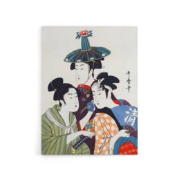 "Artery8 Young Men in Colourful Garments Canvas Wall Art Print Kitagawa - Size: W18"" x H24""" - thumbnail 1