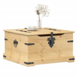 Berkfield Home Storage Box Corona 78x78x45 cm Solid Wood Pine in Light Brown - Size: 78 x 78 x 45 cm - thumbnail 2