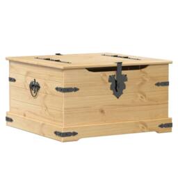 Berkfield Home Storage Box Corona 78x78x45 cm Solid Wood Pine in Light Brown - Size: 78 x 78 x 45 cm - thumbnail 6