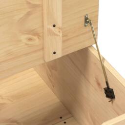 Berkfield Home Storage Box Corona 78x78x45 cm Solid Wood Pine in Light Brown - Size: 78 x 78 x 45 cm - thumbnail 7