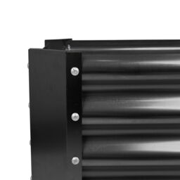Harbour Housewares Raised Garden Beds - 2x Rectangular Bottomless Galvanised Steel Planter 180 x 90cm in Black - Size: 180 x 90 cm - thumbnail 5