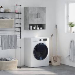 Berkfield Home Wall Cabinet Concrete Grey 60x31x70 cm Engineered Wood - Size: 60 x 31 x 70 cm - thumbnail 2
