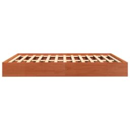 Berkfield Home Bed Frame without Mattress Wax Brown 160x200 cm Solid Wood Pine - thumbnail 5