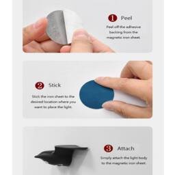 Obasyhig Rechargeable Motion Sensor Creative Wall Spotlight in White - thumbnail 3