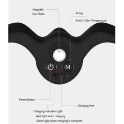 Obasyhig Rechargeable Motion Sensor Creative Wall Spotlight in White - thumbnail 4