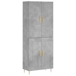 Berkfield Home Highboard Concrete Grey 69.5x34x180 cm Engineered Wood - thumbnail 2