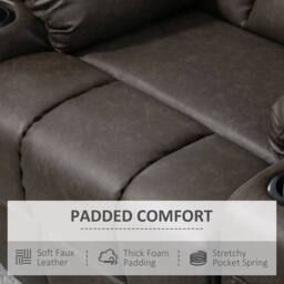 FORGEVIO Manual Recliner Chair with Footrest in Brown - Size: 0.6m2 - thumbnail 3