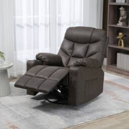 FORGEVIO Manual Recliner Chair with Footrest in Brown - Size: 0.6m2 - thumbnail 6