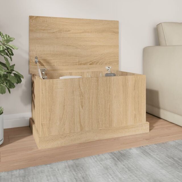 Berkfield Home Storage Box Sonoma Oak 70x40x38 cm Engineered Wood in Brown - Size: 70 x 40 x 38 cm - image 1