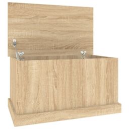 Berkfield Home Storage Box Sonoma Oak 70x40x38 cm Engineered Wood in Brown - Size: 70 x 40 x 38 cm - thumbnail 2