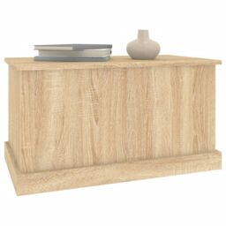 Berkfield Home Storage Box Sonoma Oak 70x40x38 cm Engineered Wood in Brown - Size: 70 x 40 x 38 cm - thumbnail 4
