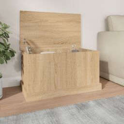 Berkfield Home Storage Box Sonoma Oak 70x40x38 cm Engineered Wood in Brown - Size: 70 x 40 x 38 cm - thumbnail 1