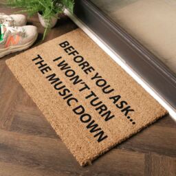 Artsy Mats Loud Music Doormat - Regular 60x40cm in Black - Size: 40 cm x 60 cm - thumbnail 3