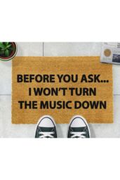 Artsy Mats Loud Music Doormat - Regular 60x40cm in Black - Size: 40 cm x 60 cm - thumbnail 4