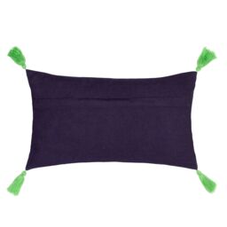 Furn Coral Snake 100% Cotton Embroidered Cushion in Lime - Size: 30 cm x 50 cm - thumbnail 2