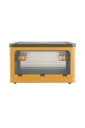 H&O Direct Folding Plastic Storage Bins Collapsible Organizers Box with Wheels in Yellow - Size: XL - thumbnail 4