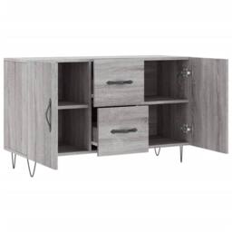 Berkfield Home Sideboard Grey Sonoma 100x36x60 cm Engineered Wood - Size: 100 x 36 x 60 cm - thumbnail 5