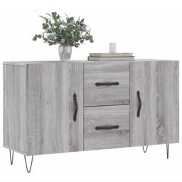 Berkfield Home Sideboard Grey Sonoma 100x36x60 cm Engineered Wood - Size: 100 x 36 x 60 cm - thumbnail 3